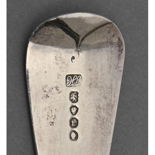 165 - A William IV silver basting spoon, Old English pattern, by Jonathan Hayne, London 1834, 3ozs 8dwts... 