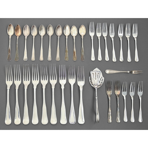 257 - Miscellaneous Danish and Norwegian silver flatware, first half 20th c, the makers including Peter Ha... 