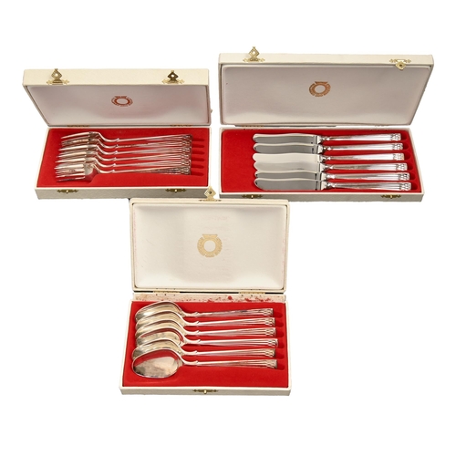 257 - Miscellaneous Danish and Norwegian silver flatware, first half 20th c, the makers including Peter Ha... 