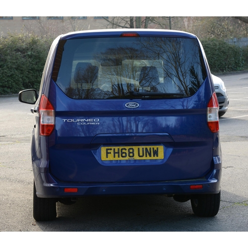 505 - Motor car. 2019 (January) Ford Tourneo Courier, 998cc petrol engine, manual transmission, blue, regi... 