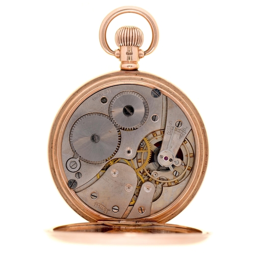 7 - A 9ct gold keyless lever watch, Limit movement, gold cuvette, 49mm diam, Birmingham 1920, 90g... 