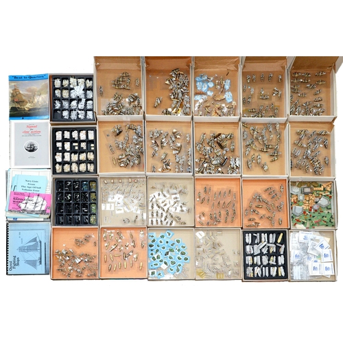 724 - A large quantity of military and naval strategy board game, playing pieces, accessories, instruction... 