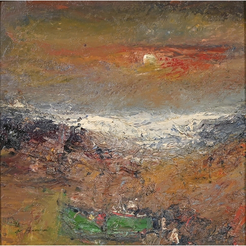 837 - Nael Hanna (1959) - Broken Boat, signed, oil on panel, 45.5 x 46cm