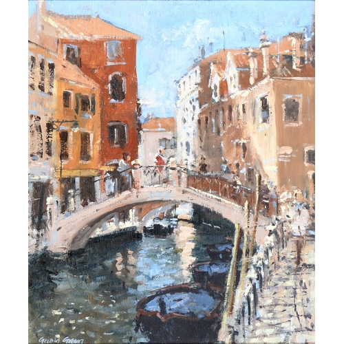 845 - Gerald Green (1947 -) - Venice, oil on canvas board, 35 x 29cm