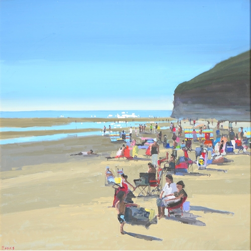 852 - John Morris (b. 1858) - Sunday Afternoon Ballybunion, signed, oil on board, 58 x 58cm... 