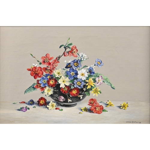 865 - Laurence Biddle (1888-1968) - Spring Flowers in a Chinese Bowl, signed and dated '49, oil on canvas,... 