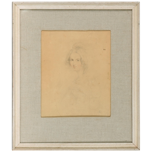 868 - Josiah Slater (1781-1847) - Head of Young Woman, indistinctly signed lower left, dated 1823(?) and i... 