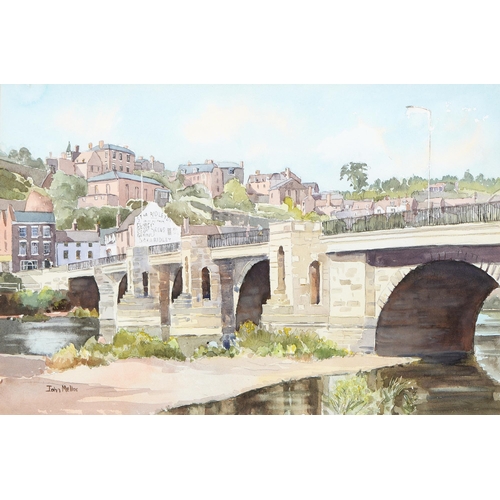 1001 - John Mellor, 20th / 21st c - Northgate, Bridgnorth; The Bridge, Bridgnorth, a pair, both signed, wat... 