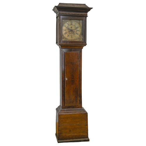 1171 - An 18th c oak thirty hour longcase clock, the brass dial inscribed Henry Deykin Worcester No 1236, p... 