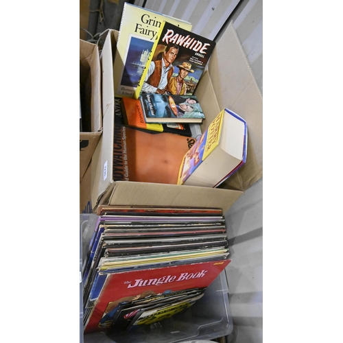 1230 - Miscellaneous books and records, including Doctor Who annuals, history topics and atlas... 