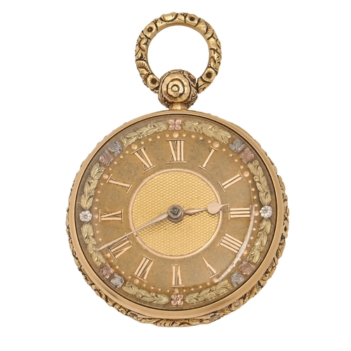 150 - An English 18ct gold fusee lever watch, Jno Thos & Jno Ollivant Manchester, No 1810/PATENT, the ... 