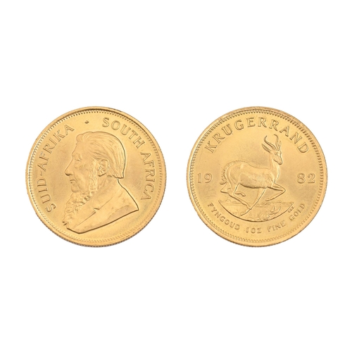 209 - Gold coin. South Africa Krugerrand 1982