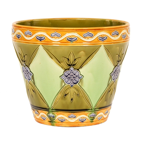 454 - A Mintons Secessionist jardiniere, c1905, 25.5cm h, printed mark