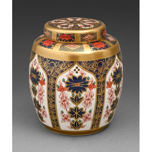 534 - A Royal Crown Derby Imari pattern ginger jar, late 20th c, 11.5cm h, printed mark