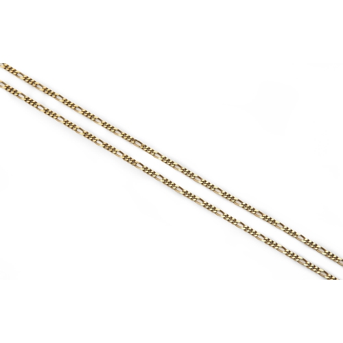 62 - A gold chain, 60cm l, indistinct foreign control mark, 12g