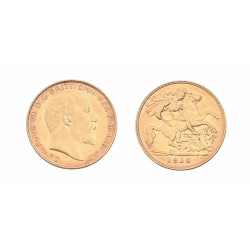 71 - Gold coin. Half sovereign 1910