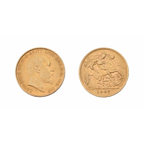 73 - Gold coin. Half sovereign 1907