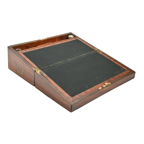 740 - A Victorian mahogany writing box, with fitted interior, 47.5cm l