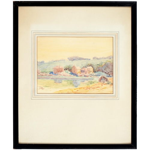 923 - Ernest H. Atkins, early 20th c - Breedon on the Hill, signed, the mount further signed and titled in... 