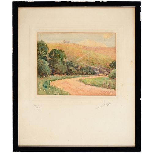 923 - Ernest H. Atkins, early 20th c - Breedon on the Hill, signed, the mount further signed and titled in... 