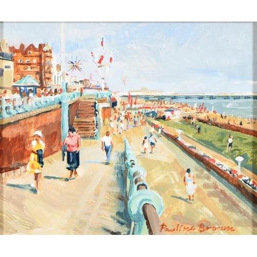 930 - Pauline Brown (b. 1926) - Brighton Seafront; Ocean Fringe; Picnic and Sunseekers, a set of three, si... 