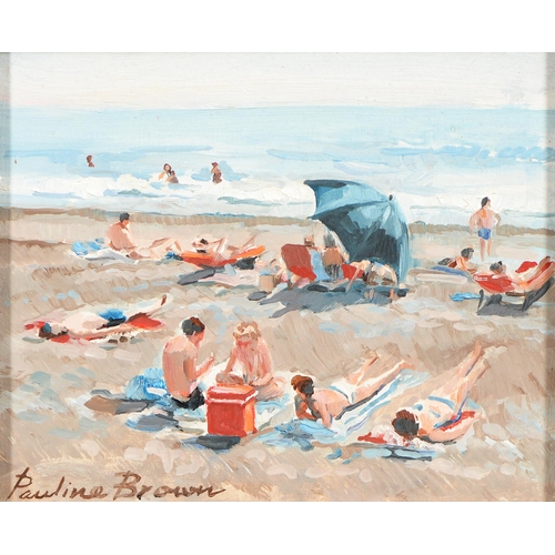 930 - Pauline Brown (b. 1926) - Brighton Seafront; Ocean Fringe; Picnic and Sunseekers, a set of three, si... 