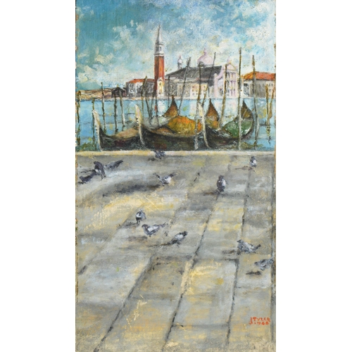 965 - J.J. Tyler, mid-20th c - San Giorgio Maggiore, Venice, signed and dated 1966, further inscribed and ... 