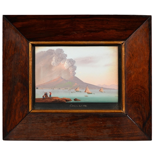 971 - Italian Grand Tour School, first-half 19th c - The 1794 Eruption of Mount Vesuvius, from the Bay of ... 