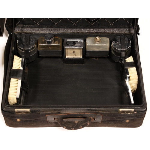 103 - An Art Deco chromium plated dressing case, and typewriter