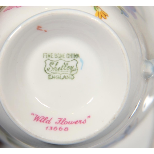 58 - A Shelley Wild Flowers pattern tea service (35)