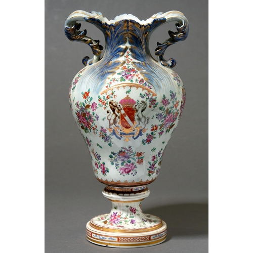 64 - A Samson porcelain chinoiserie vase, 44cm h