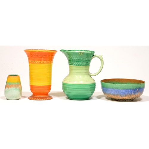 73 - Four Shelley Harmony wares, including vase 23cm h, bowl 21cm diam (4)