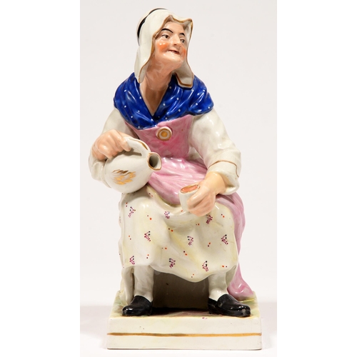 88 - A Staffordshire earthenware figure of Dolly Pentreath,  31cm h