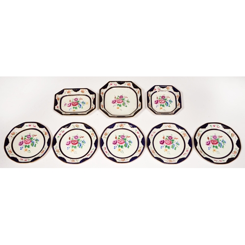 94 - A Wedgwood & Co earthenware floral dessert service, 1930s (8)