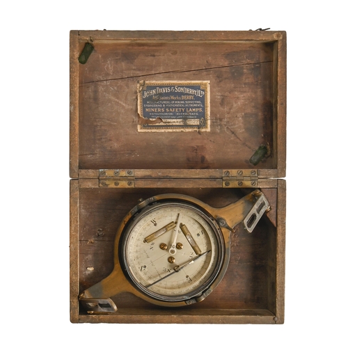 909 - A brass galvanometer, Telegraph Works Silvertown London, in fitted stained wood box inscribed Royce ... 