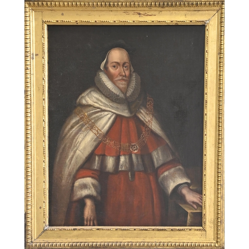 1119 - English School, 18th c - Portrait of Sir Edward Coke (1552-1634), Lord Chief Justice, oil on canvas,... 