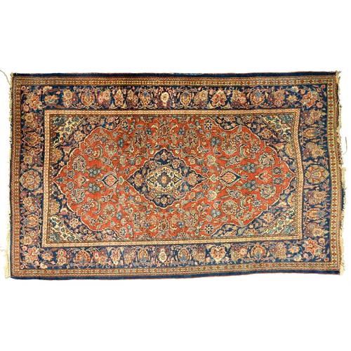 1167 - A Turkbaf rug, mid 20th c, 125 x 212cm