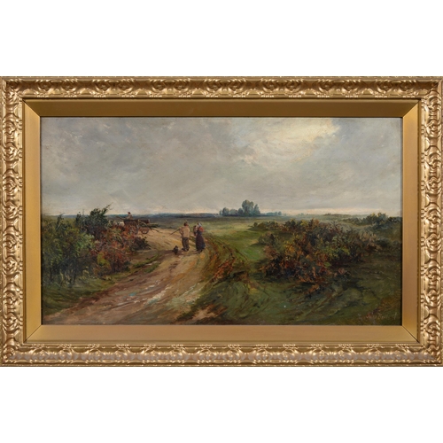 1008 - Julia Bertha (fl. late 19th c) - The Timber Wagon, signed, oil on canvas, 34 x 59.5cm... 