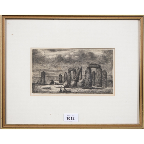 1012 - David Charles Read (1790-1851) - Stonehenge, s.l. [Salisbury?], s.n., n.d. [1838], etching, 18 x 21.... 