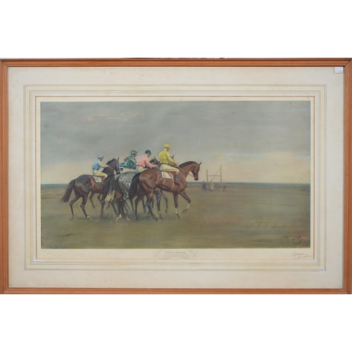 1031 - Sir Alfred James Munnings KCVO Kt, PRA, RI (1878-1959) - October Meeting, signed in pencil by the ar... 