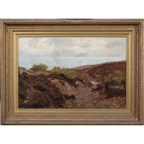 1037 - British School, 19th c - Coastal Landscape, oil on canvas, 60 x 90cm