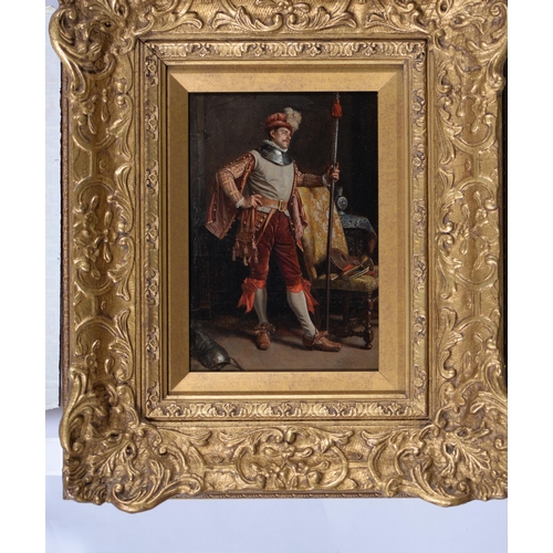 1040 - Louis-Georges Brillouin (1817-1893) – The Guard, signed and dated 1866, oil on panel, 20 x 13.5cm  P... 