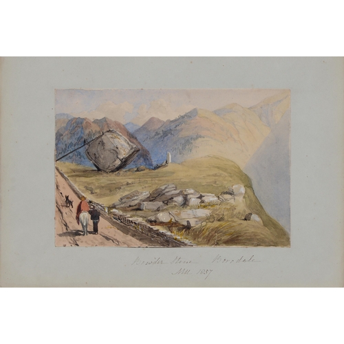 1043B - Mary Marriott, mid 19th c - The Bowder Stone, Borrowdale and other views taken in England and Wales,... 