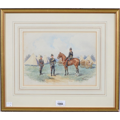 1066 - Richard Simkin (1860-1926) - British Army Uniforms,  two, both signed, watercolour, 21 x 28.5cm and ... 