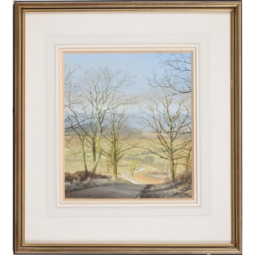 1071 - Peter Newcombe (1943-) Winter near Adstone; Wooded Valley Preston Capes,  two, both signed and dated... 