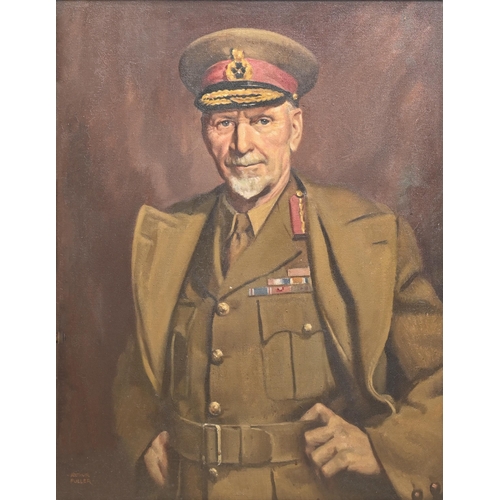 1089 - Arthur E Fuller (exh. 1926-1935) - Portrait of Field Marshal Jan Smuts,  half length in uniform, sig... 