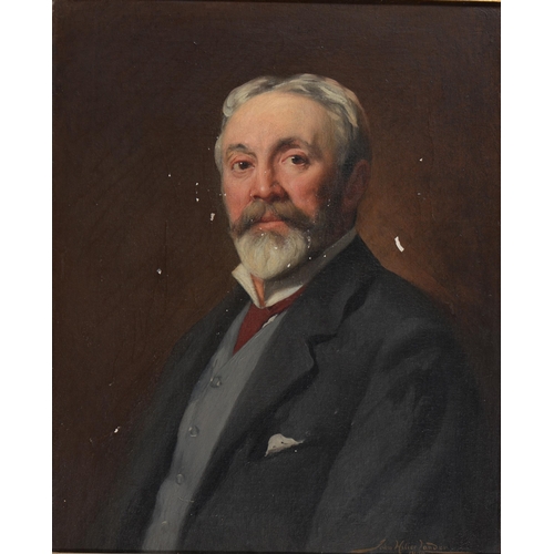 1098 - John St Helier Lander - Portrait of John Simeon Bergheim (1842-1912) of Belsize Court, bust length i... 