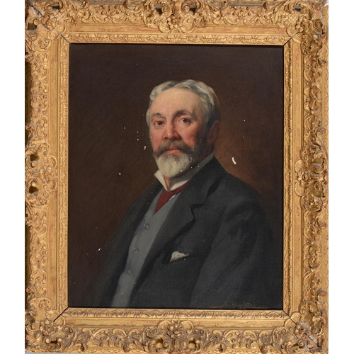 1098 - John St Helier Lander - Portrait of John Simeon Bergheim (1842-1912) of Belsize Court, bust length i... 