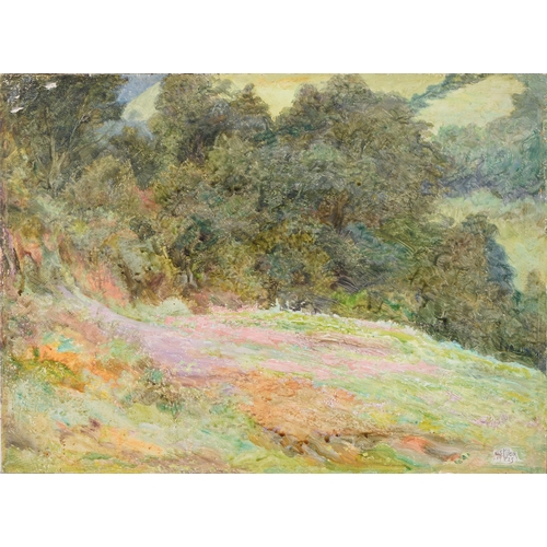 1102 - Edward Steel Harper (1878-1951) - A Field at Embridge, South Devon, signed with script and rebus, da... 