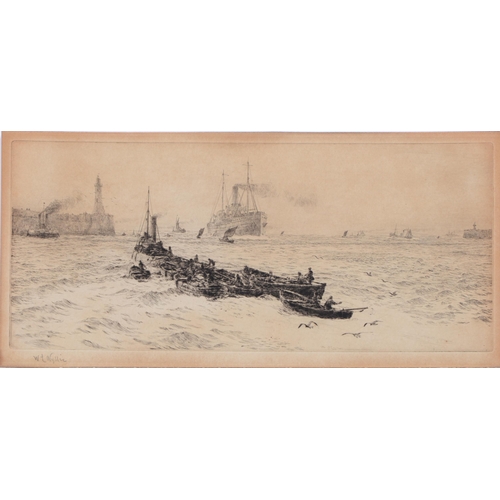 1110 - William Lionel Wylie RA, RE (1851-1931) - River and coastal scenes, four etchings, all signed by the... 